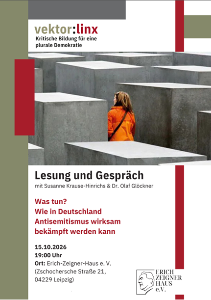 Lesung und Gespräch: Was tun? Wie in Deutschland Antisemitismus wirksam bekämpft werden kann